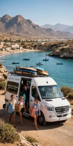 Bus Taghazout Imsouane shuttle service with surfboards - direct transfer from Taghazout to Imsouane